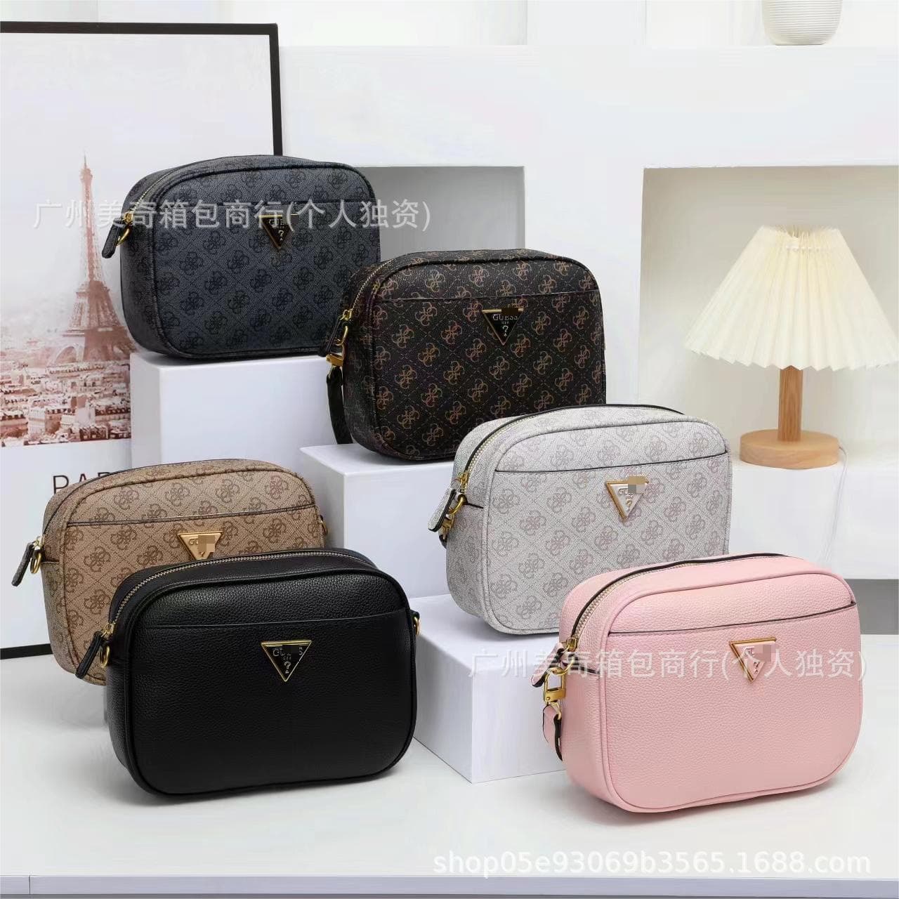 2026Gs Foreign Trade Guess Hot-Selling Fashion Printed Casual Camera Bag Crossbody Shoulder Bag Handbag Women's Bag