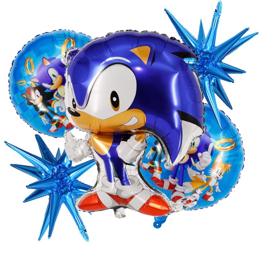 Sonic the Hedgehog Game Theme Party Birthday Kids Toy Cartoon Aluminum Foil Balloon