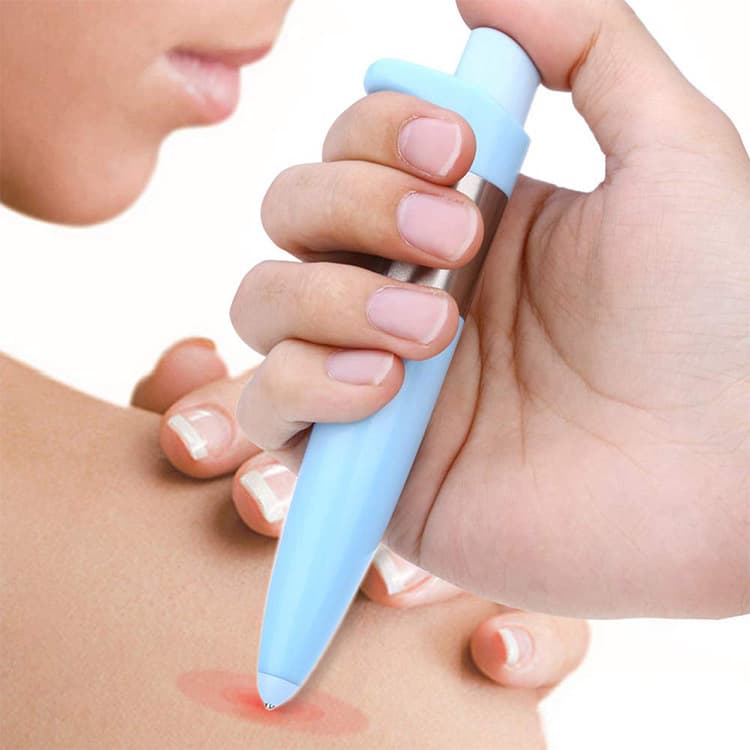 Mosquito bite relief device, microcurrent pulse mosquito repellent and anti-itch pen, electronic anti-itch device, meridian acupuncture pain relief portable.