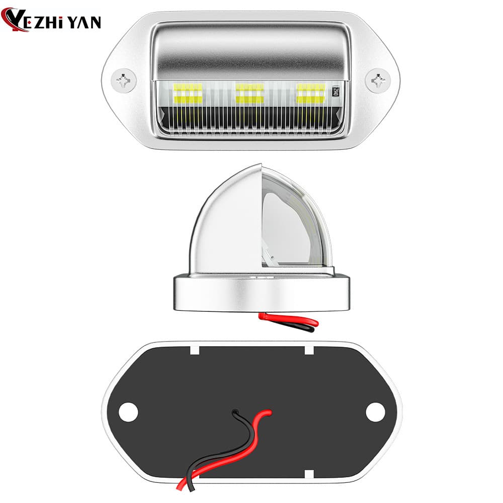 6-LED Truck License Plate Light Universal for Trucks Trailers Tail Light 12-24V Side Marker Light Tax Excluded