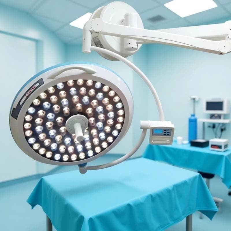 LED Shadowless Lamp, Ceiling-Mounted Mobile Shadowless Light with LED Illumination, Single or Double Heads, Cool and Warm Light Sources