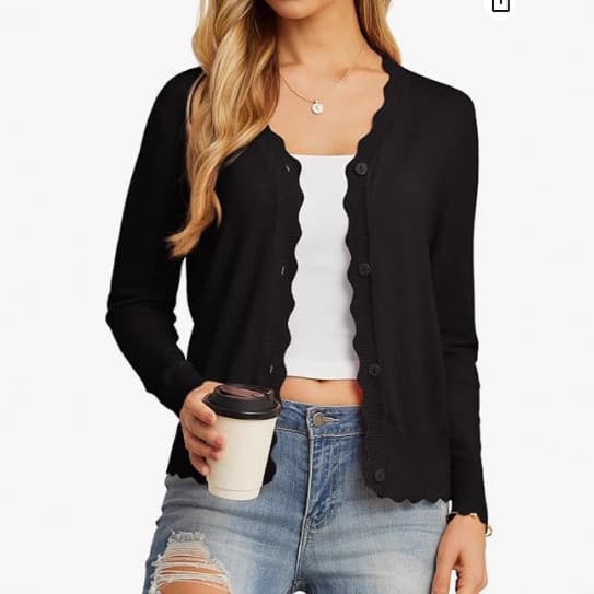 2025 European/American cross-border Amazon women's long sleeve V-neck button cardigan knit shawl sweater lace.