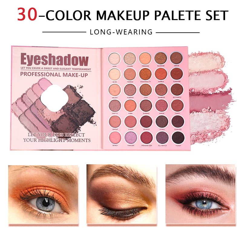 Bestseller 30-Color Eyeshadow Glamour Contour Highlight Multifunctional Makeup Palette Earth Tones for COS Makeup Artists