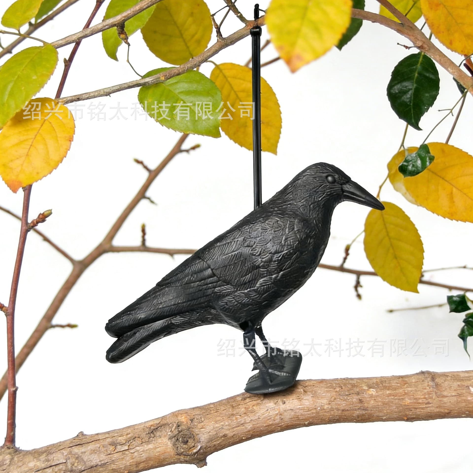 In Stock Amazon Simulation Plastic Crow Garden Animal Decoration Halloween with Foot Stake Yard Garden Ornament