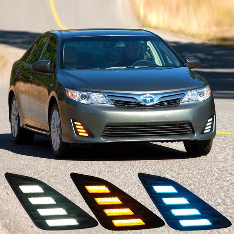 Daytime Running Lights for Overseas Version 2012-2014 Toyota Camry, Front Fog Light Frame Modified Driving Lights