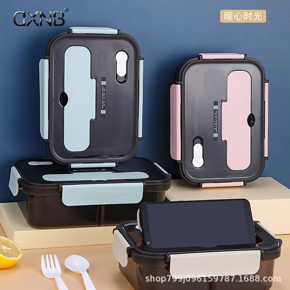 Large Capacity Microwave Plastic Lunch Box Divided Rice Box Adult Student Women Office Workers Insulated Thermal Bento