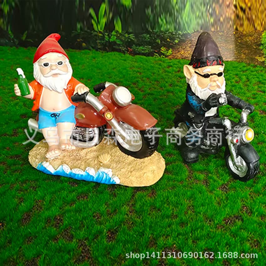 Cross-border Garden Fitness Gnome Statue Outdoor Garden Indoor Cartoon Resin Decorative Craft Ornament