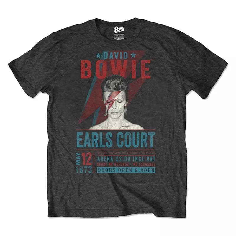 Summer David Bowie Men's T-shirt David Bowie Vintage Men's Rock Short-Sleeve T-Shirt