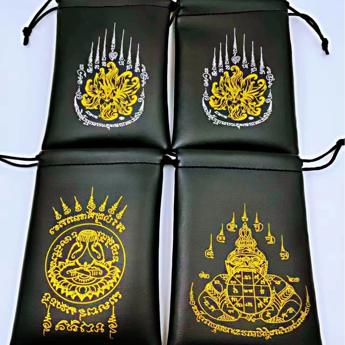 Thai style authentic Buddhist ornaments storage bag, drawstring pocket, lucky bag and Buddha amulet special