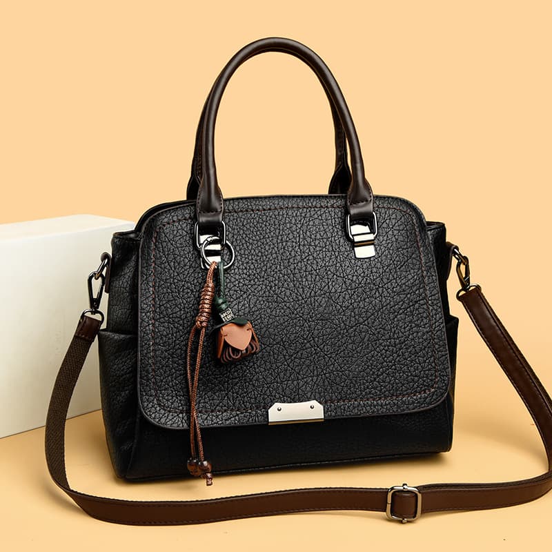 2026 Spring Retro Women's Handbag, European & American Style Tote with Multiple Compartments, Commuter Bag, Fashionable and Versatile