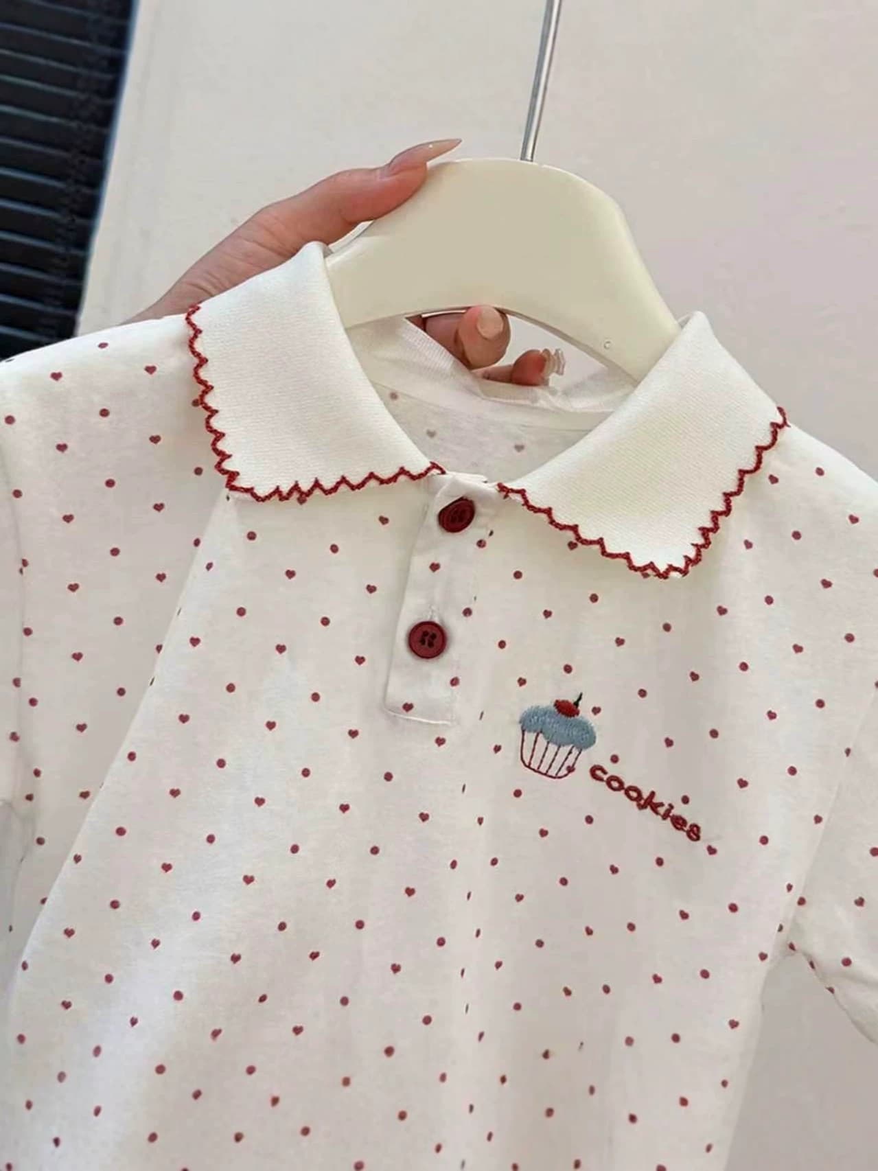 Kids Polo Shirt Short Sleeve Turn-Down Collar Embroidered Preppy Style Girls Summer New Breathable Toddler T-Shirt Top