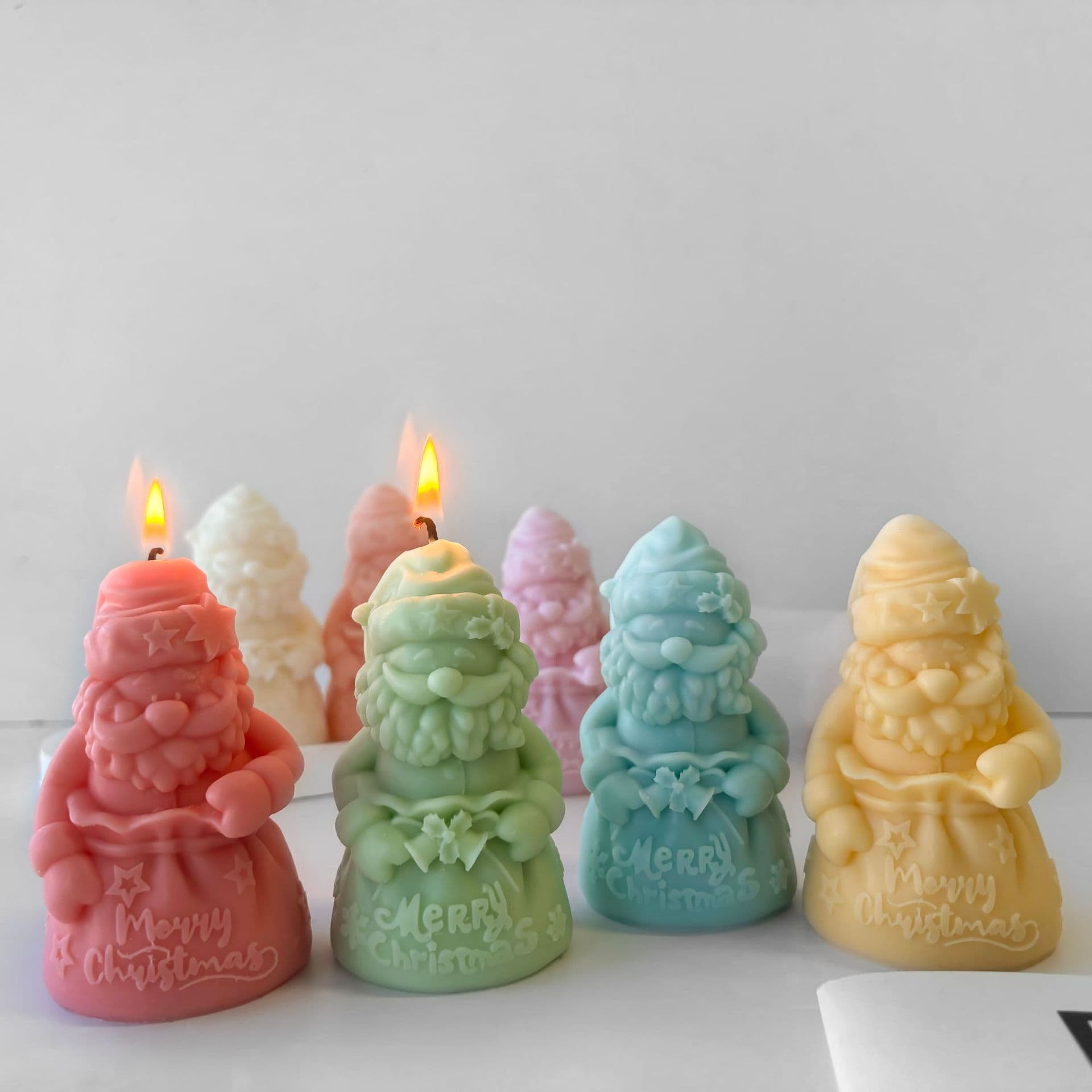 Jiahuimei Santa Claus Candle Silicone Mold DIY Christmas Gift Bag Decoration Handmade Soap Aroma Mold