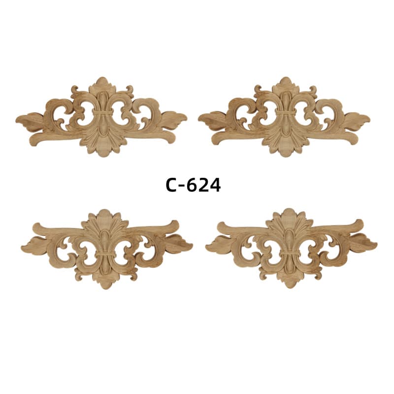Dongyang wood carving, wood appliqué, small flower pieces, Chinese, European, and French style decorative accessories, ornaments, home decoration DIY solid wood