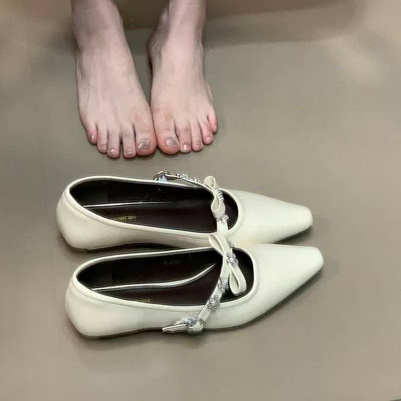 【Tax Not Included】French Kitten Heel Retro Pointed Toe High Heels Women's Shoes 2025 New Autumn Elegant Socialite Style