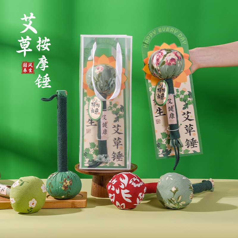 Dragon Boat Festival Gift Set - Practical Mugwort Hammer Gift Box, Corporate Employee Opening Event Client Gift