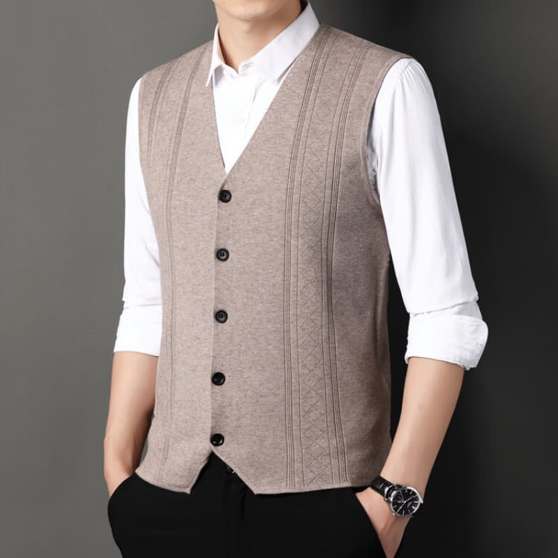 Foreign Trade Wholesale Cross-border Maoqiu 2025 Autumn/Winter Wool Blend Knit V-Neck Vest Cardigan