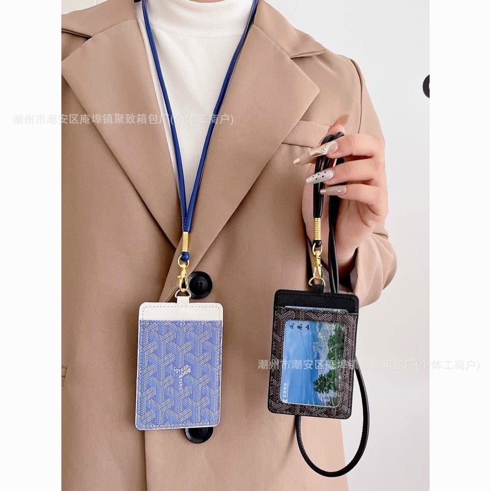 Work ID Card Holder Lanyard Badge Holder with Long Strap Student Card Case Bus Pass Holder School ID Card Waterproof