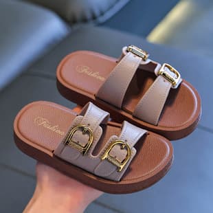 Girls' Summer Slippers, Outdoor Wear Non-Slip Soft Sole Home Indoor Fashion Princess Baby Girls Beach Slippers