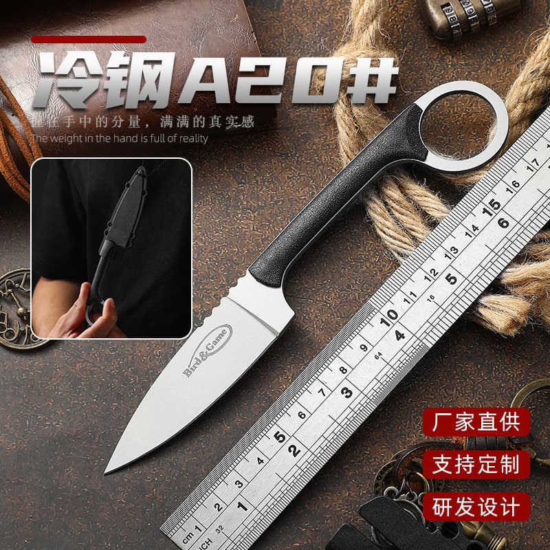 Cold Steel EDC Tactical Mini Straight Knife, Mini Neck Knife, Claw Knife, Necklace Knife, Outdoor Portable Pocket Knife