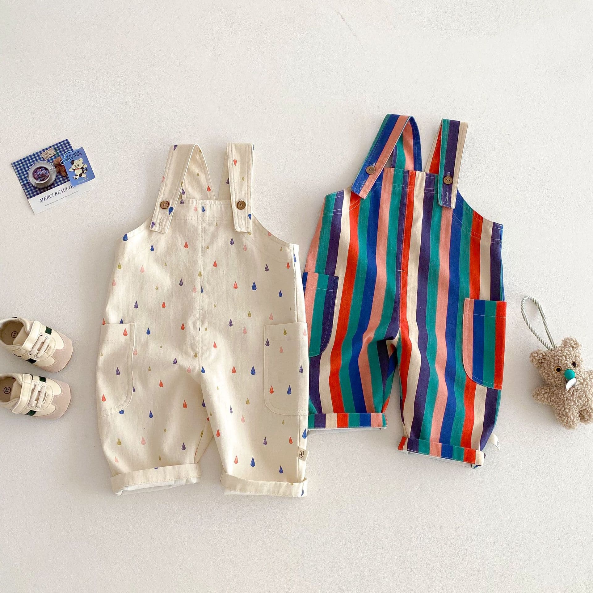 Baby Fashion Striped Pants Small Left Small Right Category A Spring Girls Korean Style Polka Dot Pants Boys Style Overalls