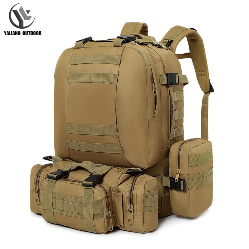 In-Stock Tactical Backpack Modular Military Fan Travel Outdoor Hiking Camping Detachable Large Capacity Camo Backpack