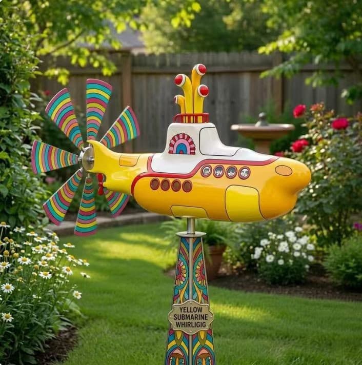 New Cross-Border Garden Wind Spinner Green Tractor Windmill Metal Wind Spinner for Yard