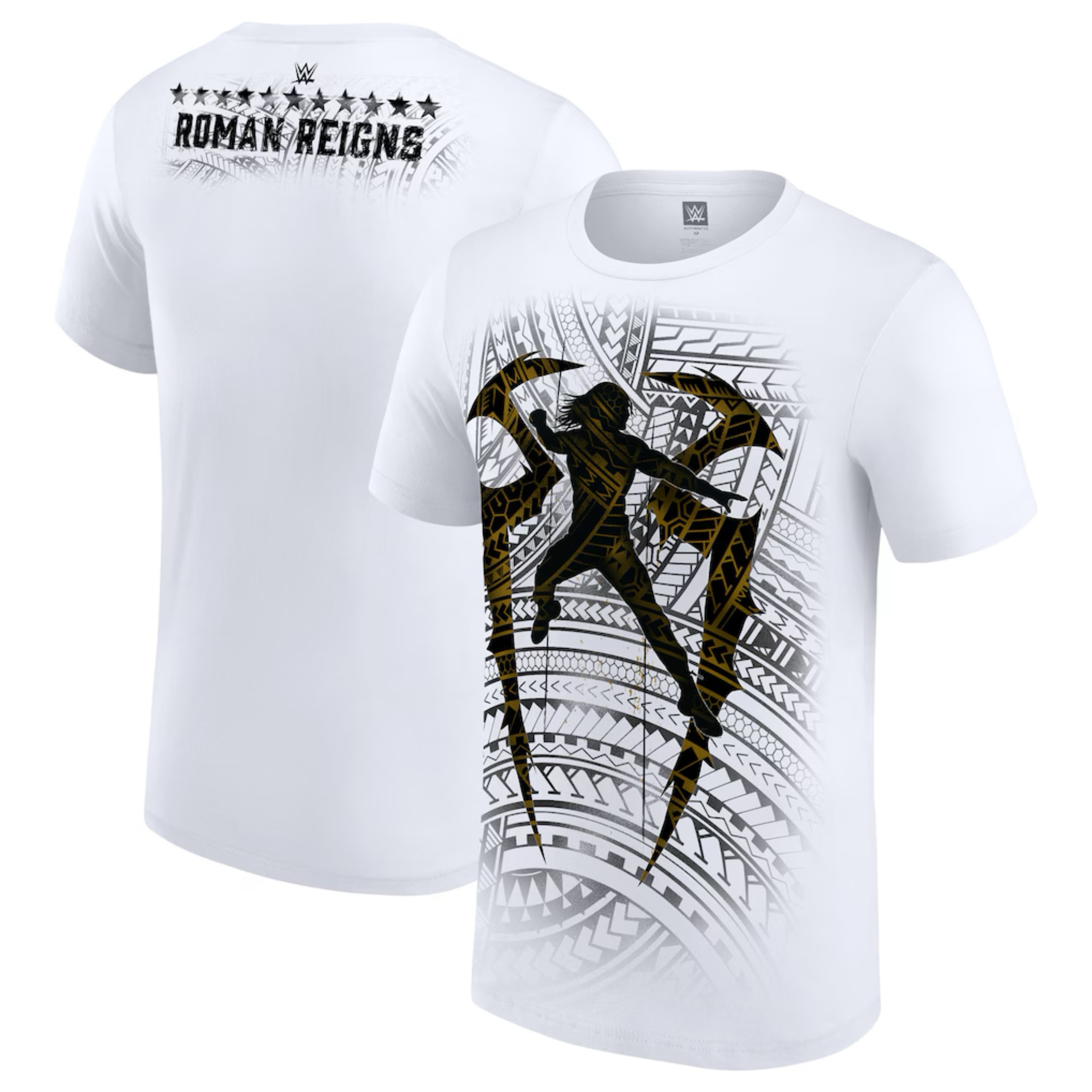 WWE Tribal Chief Roman Reigns Crew Neck Loose Cotton-Blend T-Shirt Short Sleeve