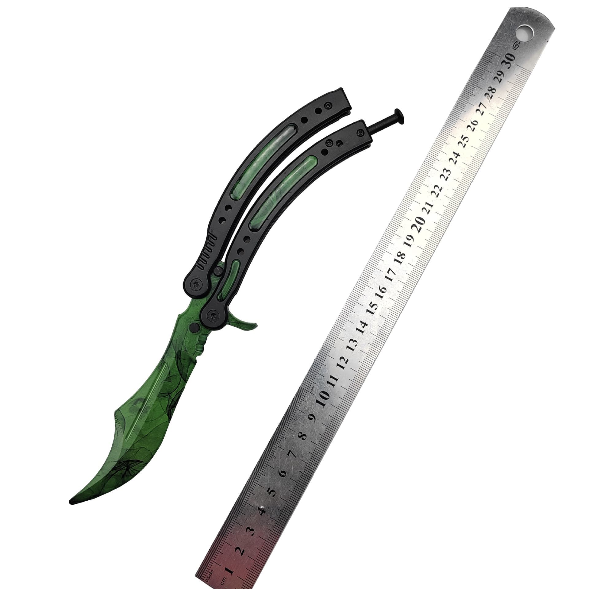 CSGO Butterfly Knife Balisong Trainer Unsharpened Practice Knife Training Tool