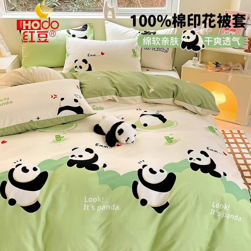Children's Cartoon Pure Cotton Duvet Cover Single Piece 150x200x230cm All-Cotton Cover 1.5m Single Bed Sheet Cover 4