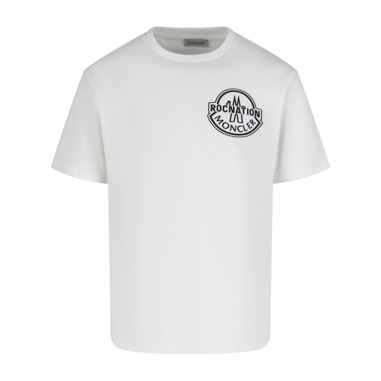 Cross-border M Mengjia 2025 New Logo Print Small Embroidered Patch Loose Unisex Crewneck Short-Sleeve T-Shirt