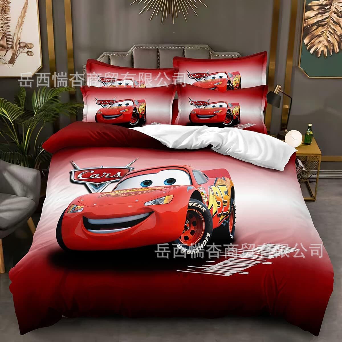Zhuixing Home Textile 3-Piece Bedding Set Anime Car Series 3D Digital Print Custom Image Available One Piece Starts 4-Piece Set Factory Direct Shipping
