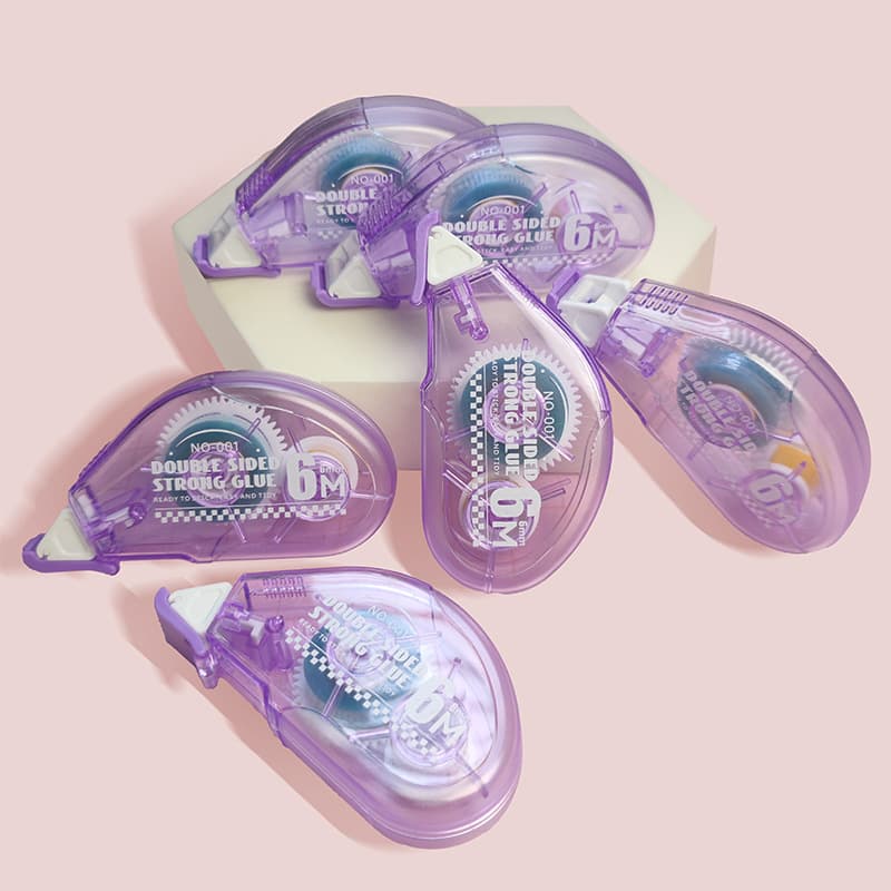 Shibaide Dot Glue Dot Double-Sided Tape Correction Tape Style Double-Sided Tape for Students, Smooth Transparent Tape for Journaling