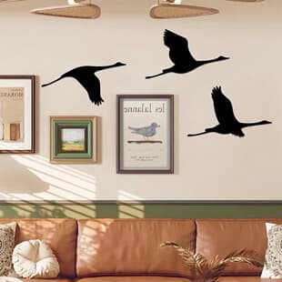 Wild Goose Three-Piece Set Metal Home Wall Decoration Iron Art Craft Hanging Ornament Bedroom Entryway Wall Hanging Decor