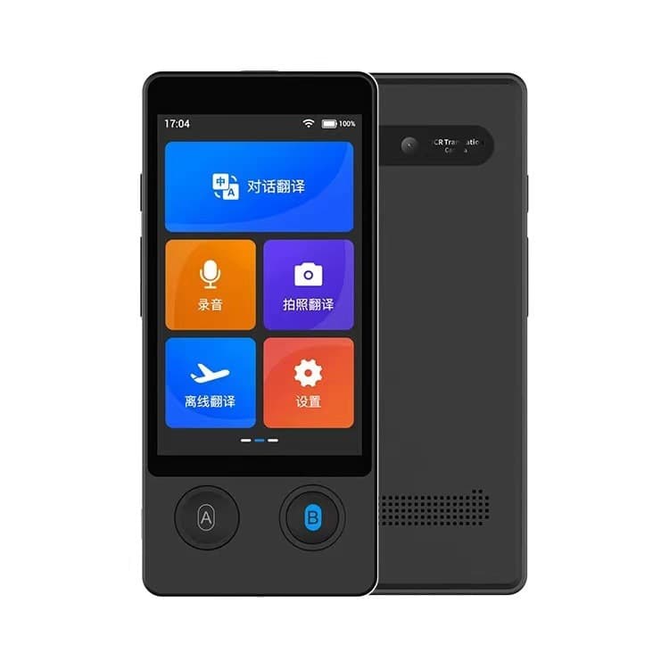 W12 Smart Voice Translator: Multilingual Device with Recording, Photo, and Offline Translation Headset