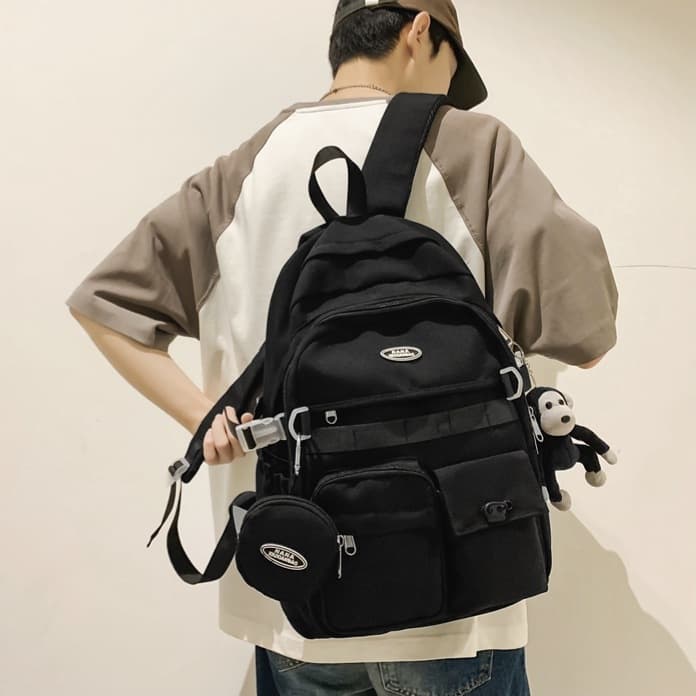2026 spring college student backpack female casual schoolbag middle school student ins high quality college style large capacity schoolbag