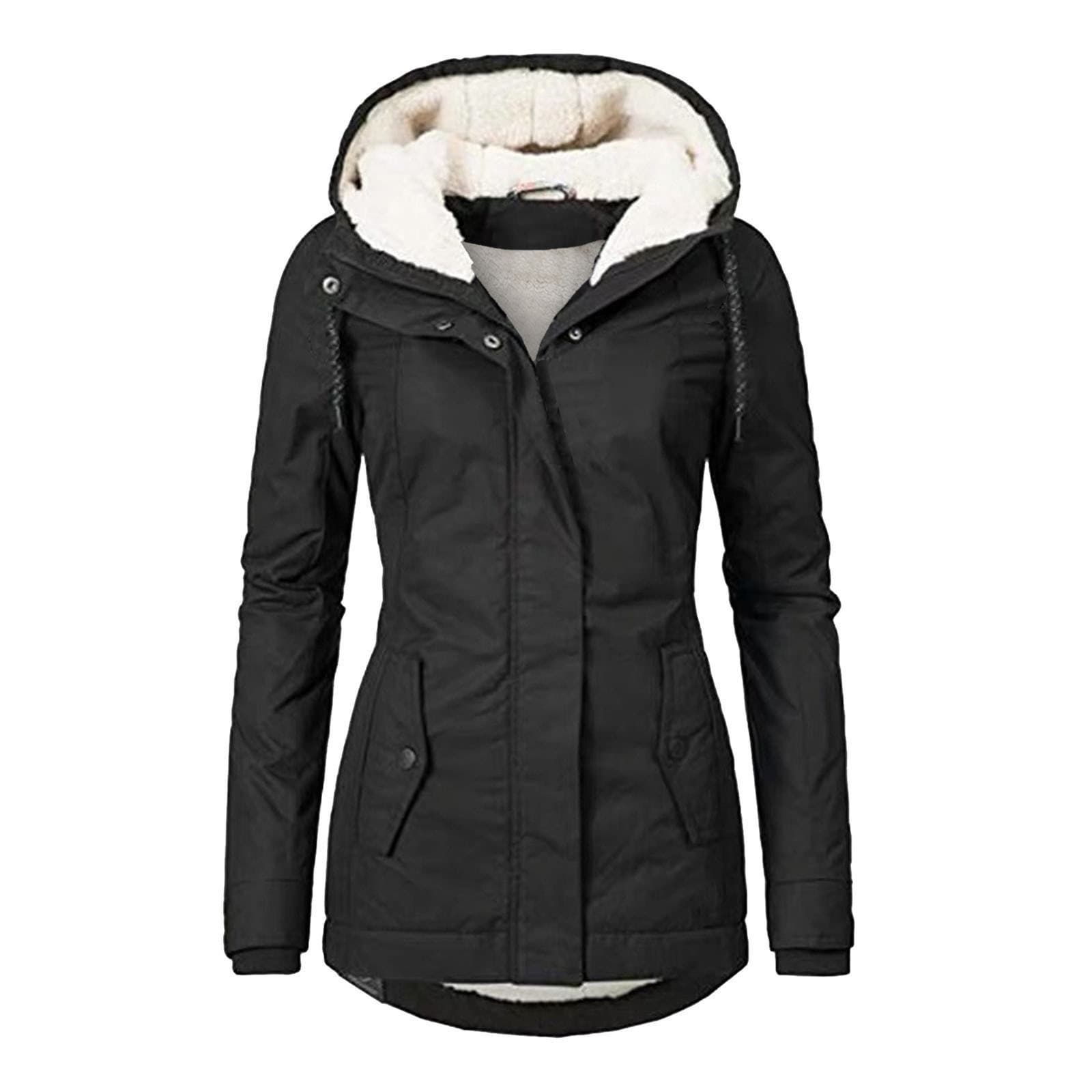 Factory Direct Winter Best-Selling Thickened Cotton Puffer Parka Lined Hooded Coat Mid-Length Women's Cotton Jacket W392