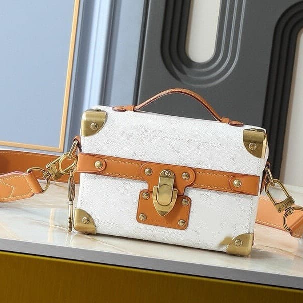 Cross-border fashion winter new style genuine leather fashion trend box bag casual versatile shoulder crossbody bag handbag