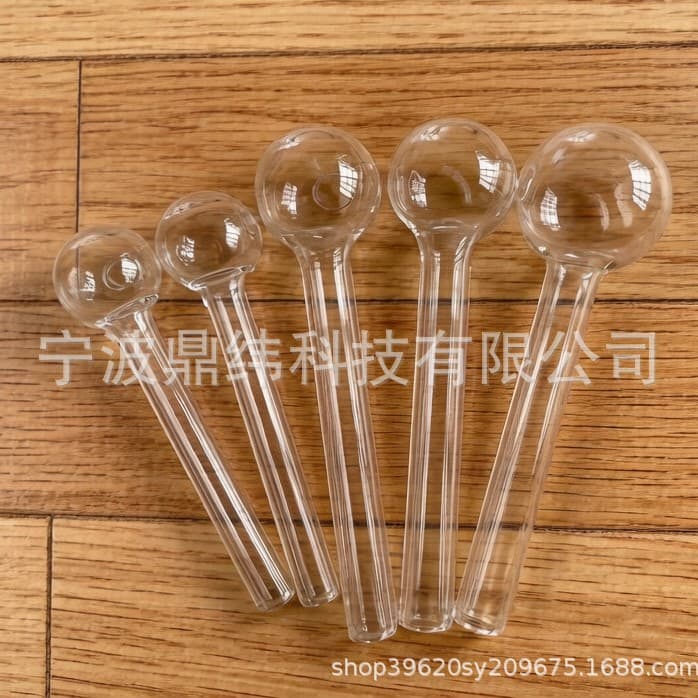Cross-Border Wholesale 20mm & 25mm Small Cannon Glass Straw Crafts Borosilicate Glass Products Glass Accessories