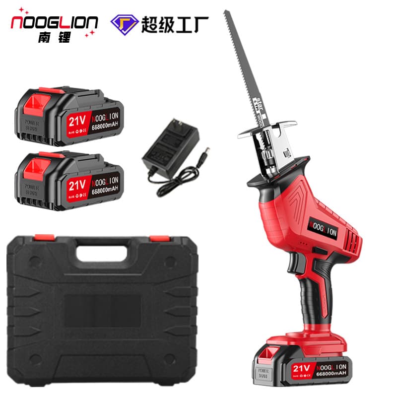 German Electric Chainsaw, Rechargeable Portable Lithium Electric Saw, Reciprocating Saw, Multi-Function Saber Saw, Household Logging Electric Saw, High Power