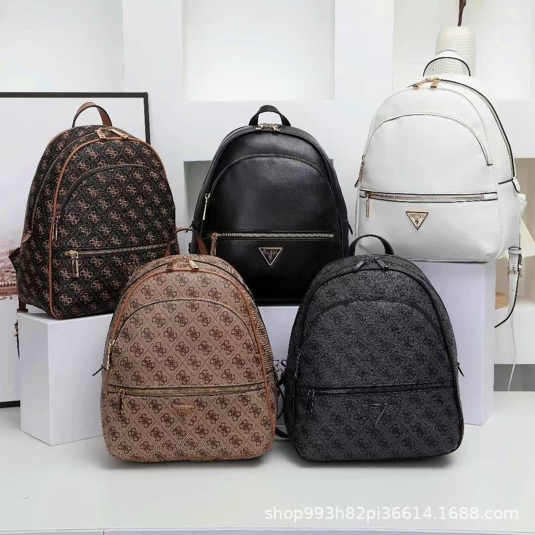 Foreign Trade Large Capacity Backpack European American Cross-border Trendy Casual Minimalist Monogram Printed Backpack Women's Bag