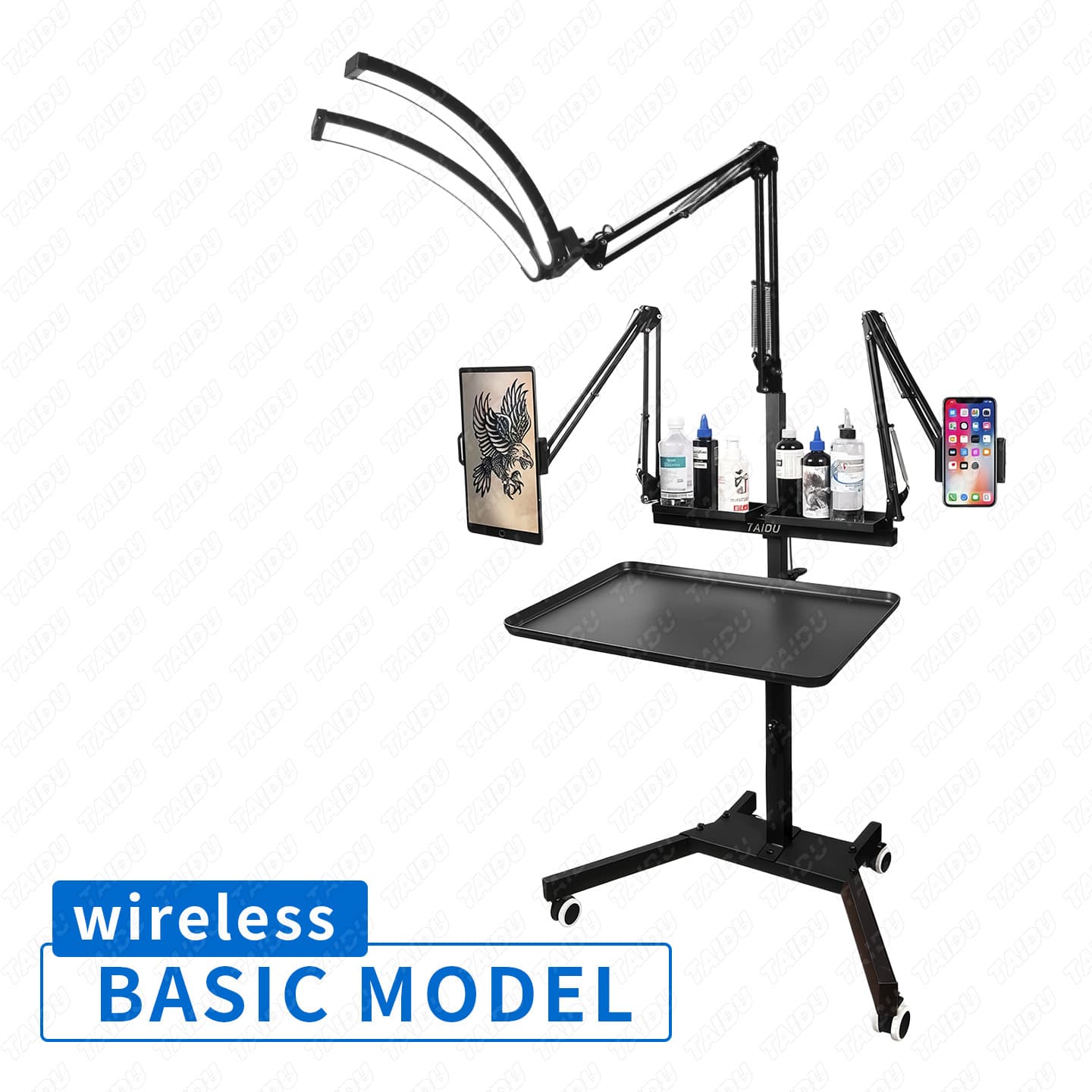 Factory direct supply of TAIDU tattoo X5 new double bracket tattoo workbench with light cross-border new product