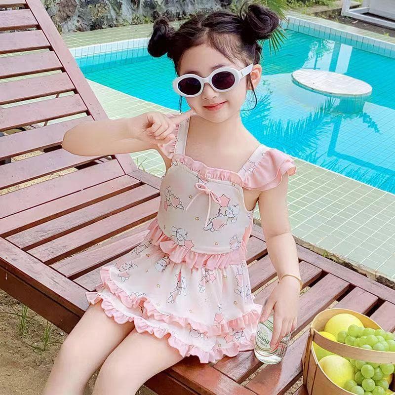 Girls' Split Swimwear Summer Clothes Children's Swimwear 2025 New Style Girl Princess Cute Baby Swimwear