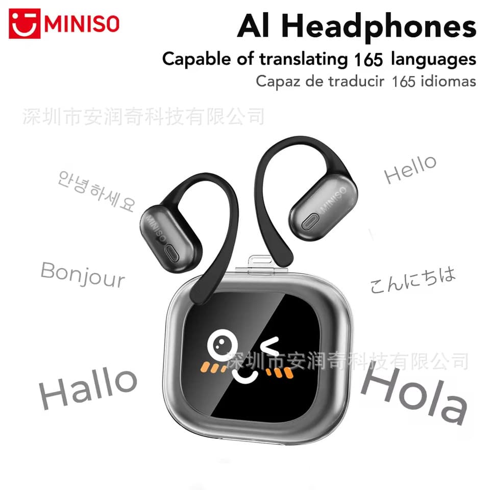 MINISO MS101 AI Wireless Bluetooth Earbuds LED Display Long Battery Life HiFi Sound New