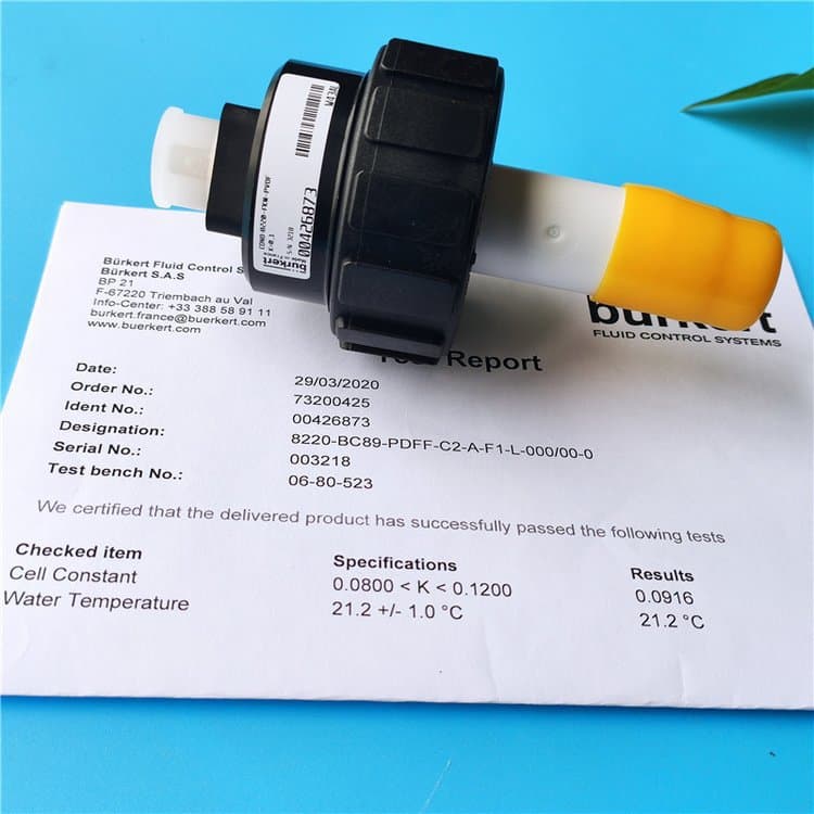 Burkert 8220 conductivity meter electrode, in stock 00426872/00426873, genuine Burkert product.