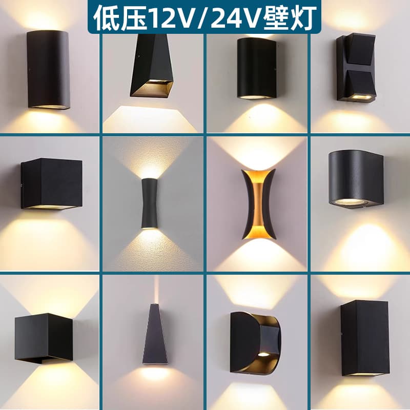 Low Voltage 24V Wall Light Outdoor Waterproof Exterior Wall Lamp Villa Courtyard Garden Pathway Balcony Creative 12V LED Wall Light