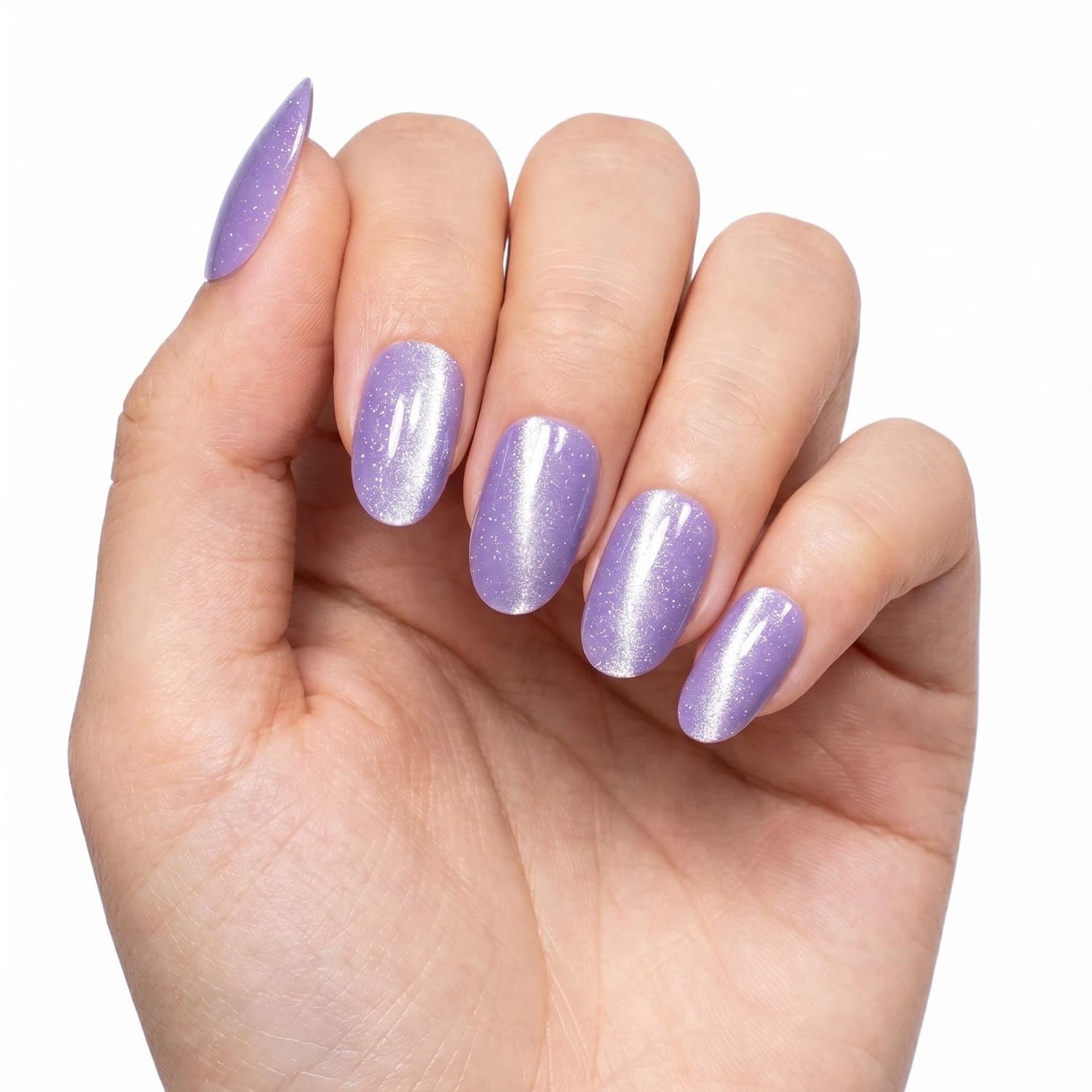 24 pieces of nail patches cat eye wearable nails short oval fake nails summer manicure manufacturer wholesale