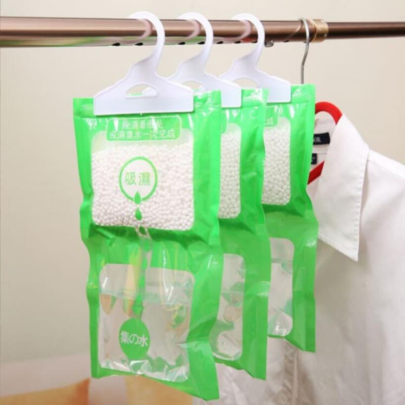 Dehumidifier bags for wardrobes and closets, hanging moisture-absorbing bags, moisture-proof and mildew-proof room dehumidifiers, hangable wardrobe moisture desiccant