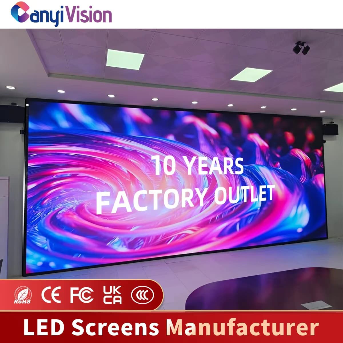Indoor P2 Full Color LED Display Screen High Definition Electronic Stage Meeting Advertising LED Advertising Display Screen