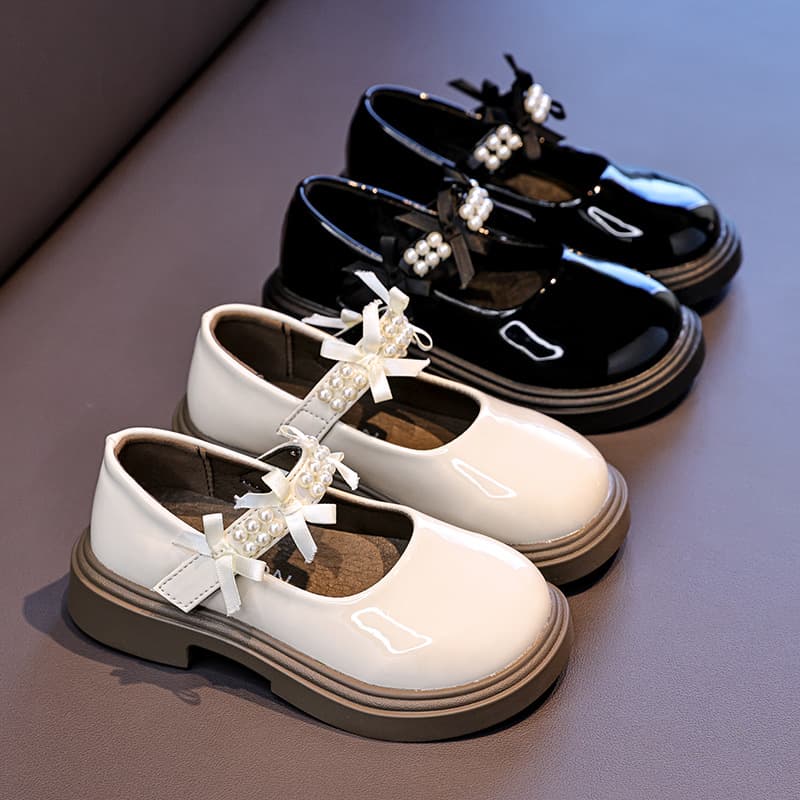 2025 New Girls' Leather Shoes Children's Mary Janes Student Little Girls Fashion Princess Dress Shoes Wholesale