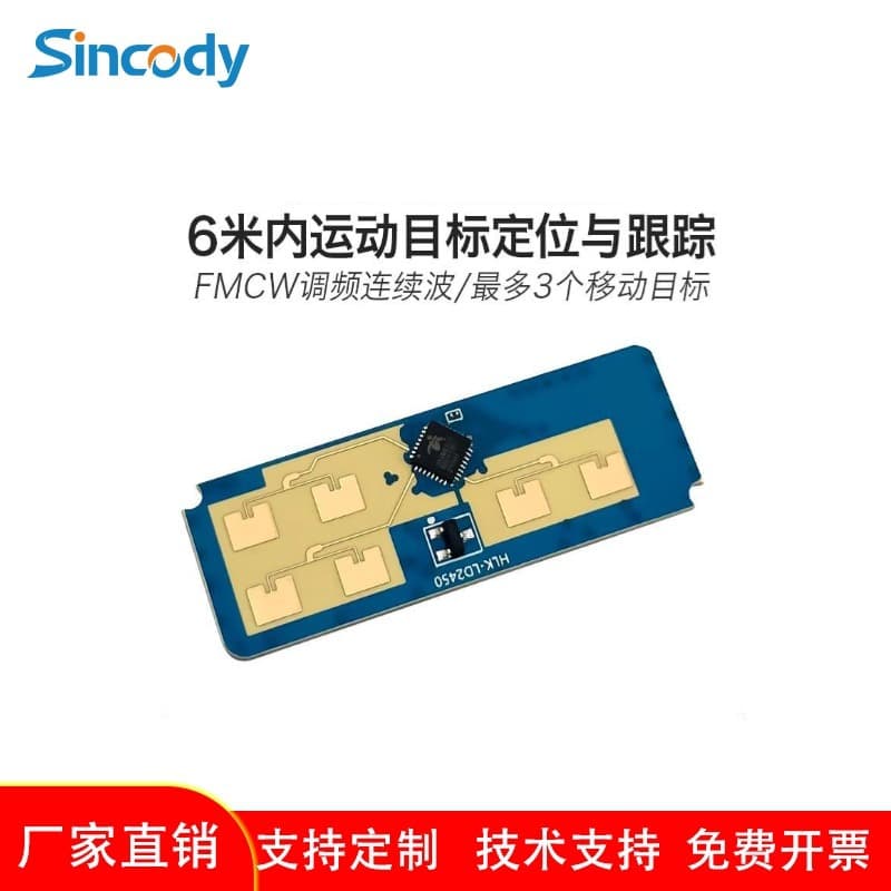 Cindakda 24G Human Movement Tracking Trajectory Radar Module LD2450, One Transmit Two Receive Wall Mount Installation